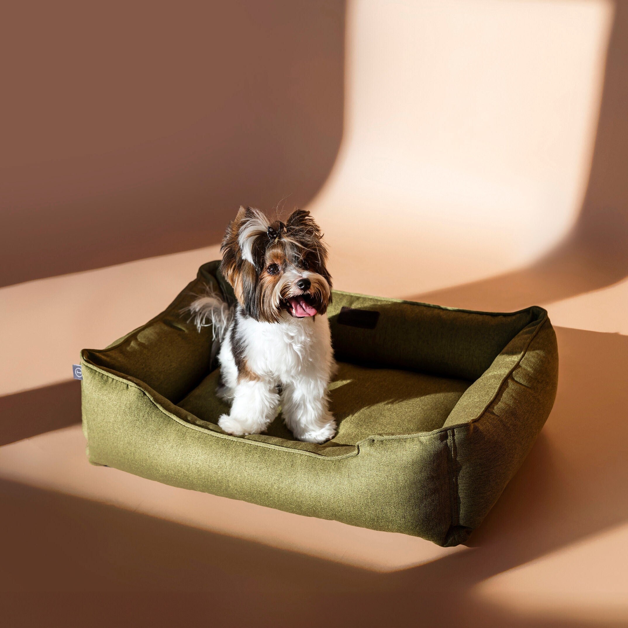 Yellow Grey Dog Bed Etsy UK