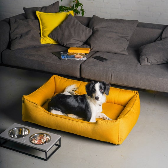 mustard dog bed
