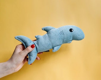 Dog toy Shark, Squeaky toy, Plush toy, Rustling toy, Rustling sound dog toy, Rustling Toys, Sound inside, Training Chewing Squeak Toys
