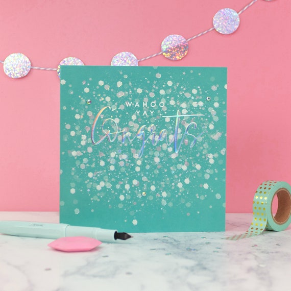 Congratulations Card with Copper Foil Yay Congratulations Congratulations Card with Copper Foil Yay Congratulations