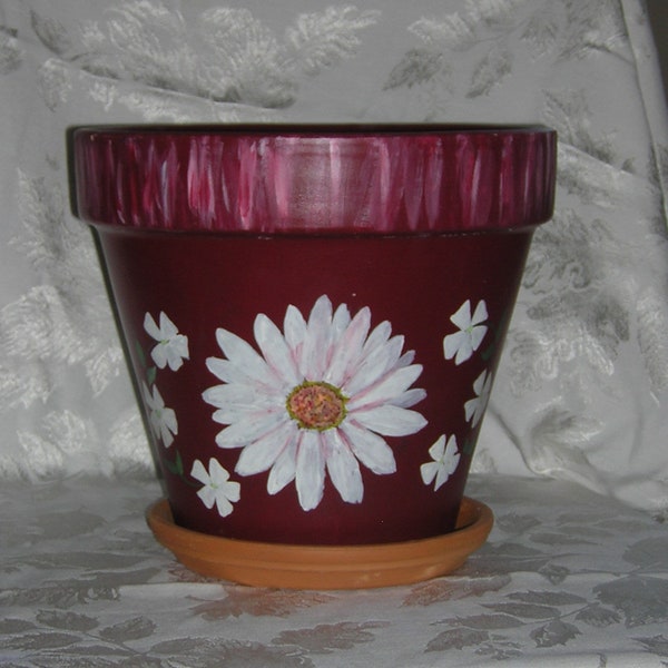 Painted Clay Pots Etsy