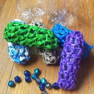The Crinkle Bell Burrito, Ferret crinkle toy, toy for ferrets, ferret hoarding toy, stash toy