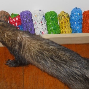 Ferret hoarding Toy "The Plarn Burrito", Ferret Toy, Ferret supply, Ferret hoarding