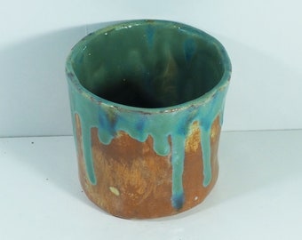 Keramische bloempot, handgemaakte pot cover, kleine mok