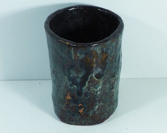 Handmade vase, ceramic basalt vase, for dry flowers, cut flowers