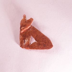 Keramik Rotfuchs, handgemachte Brosche, tierische Brosche, Keramik, handgefertigten Schmuck, Keramik Broschen, Keramik und Keramik, Fuchsbrosche