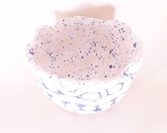 Ceramic blue bowl, handmade bowl, handmade pottery, ceramic bowl, pottery dish, pottery bowl, fruit bowl