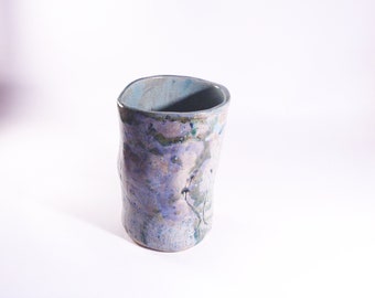 Ceramic vase, pressed flowers, handmade decor, handmade vase, embeceramics