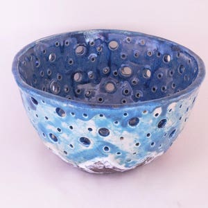 Linterna de cerámica - estrellas y montañas, tazón hecho a mano, cuenco de cerámica, linterna de velas, plato de cerámica, tazón para frutas, cerámica y cerámica
