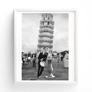 Buster Keaton poster / Pisa / Italië / Reisbestemming / Collage / Reiscadeau