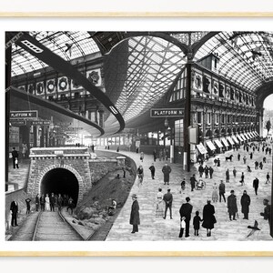 Fine Art Print / Τrain station / Collage / Architercture / Wall art / Travel People / City / Giclée print  / Limited edition