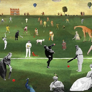 Fine Art Print / Art Poster / Collage / Games  / Cricket /  Animals / Color / Signed by artist / Limited edition