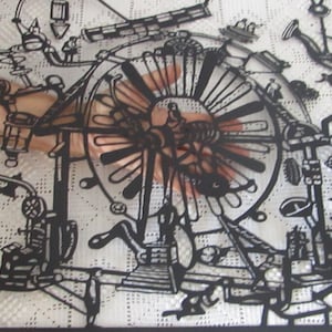 Papercut Art / arte moderna parete / immaginario invenzioni / carta artigianale / Laser taglio / carta taglio Wall Art / unico presente / edizione limitata