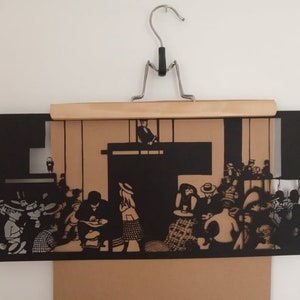 Papercut Art / Modern Wall Art / Cafe / Carta artigianale / Taglio laser / Carta Taglio Wall Art / Felix Vallotton / Regalo unico