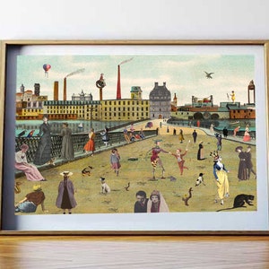 Fine Art Print  / People  / Bridge / Collage / City / Giclée print / Surrealism / Limited edition