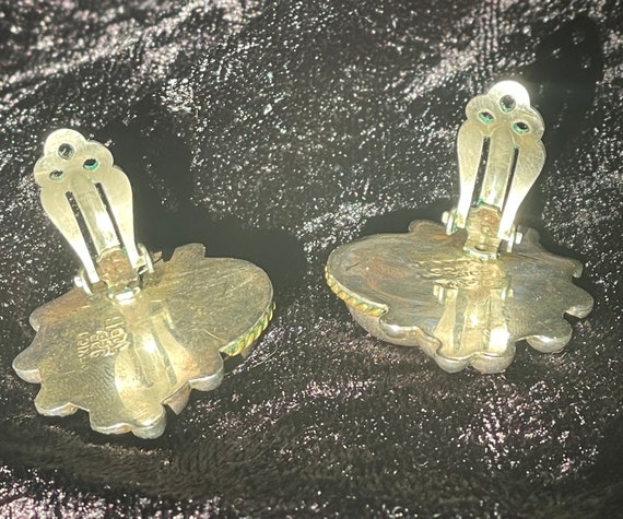 Vintage Sterling Silver Mexican Earrings - image 5