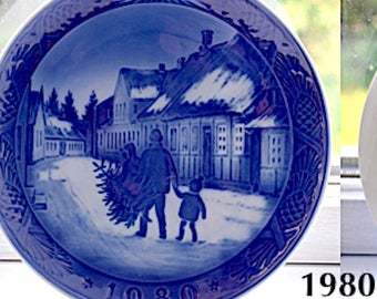 Vintage Royal Copenhagen Christmas Plates. 1980-1989.  Kongelig Porcelæn. Danish Tradition Heirloom. Made in Denmark. Collectors Item.