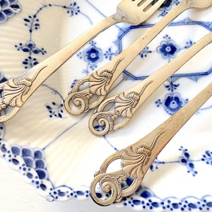 Antique Art Nouveau Silverplate Dinner Fork: Danish Belle Époque Collectible