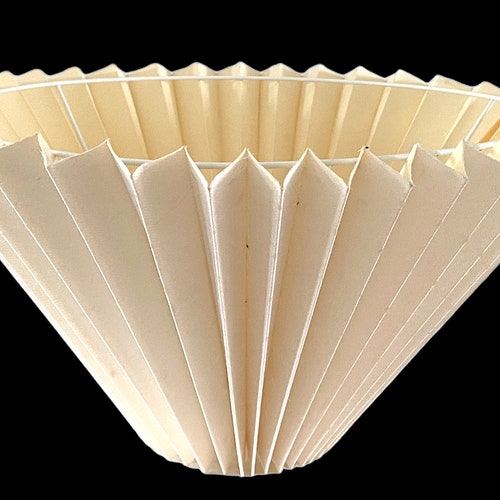 Classic Off White with Delicate Dot Pattern. Textile Nordic Pleated 