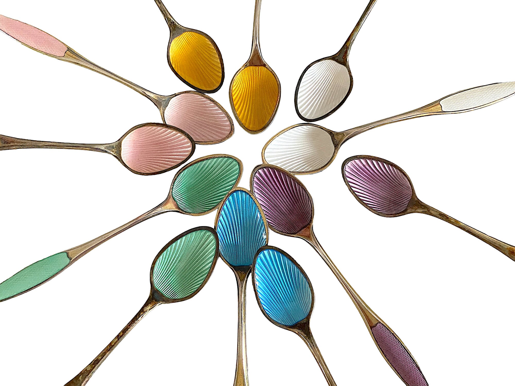 ヴィンテージ フリガスト スターリングシルバー エナメル デミタス