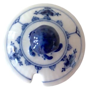 Rare Royal Copenhagen Blue Fluted Lid No. 64 for Petite Mustard Jar. Lid Only. Antique Collectible