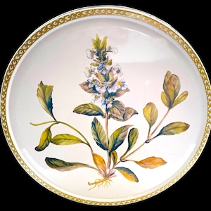 Very Rare Collectible Vintage 1950s Round Biscuit Tin. Flora Danica Motive. Made in Denmark
