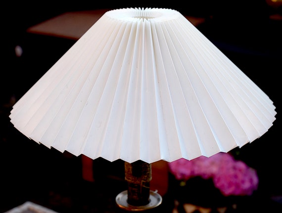 Le Klint Pure White Pleated plisse Lamp Shade. Non Fabric. Classic