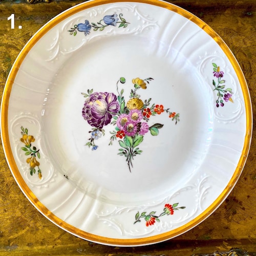 Antique Royal Copenhagen Queen Juliane Marie Denmark. Large Dinner Plate. 25 cm Diameter. Very Rare Collectible order Sold pr Plate. Select Motive