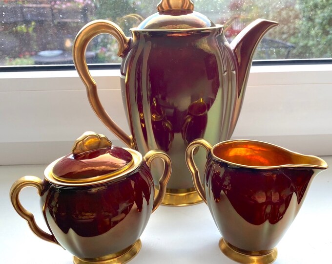 Rare 1920s Antique Rouge Royale Art Deco Carltonware Lidded Coffee/tea ...