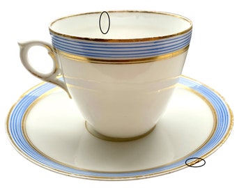 Royal Copenhagen Yellow Tulip Curved Handle Large Cup and Royal Copenhagen Yellow Tulip Curved Handle Large Cup and