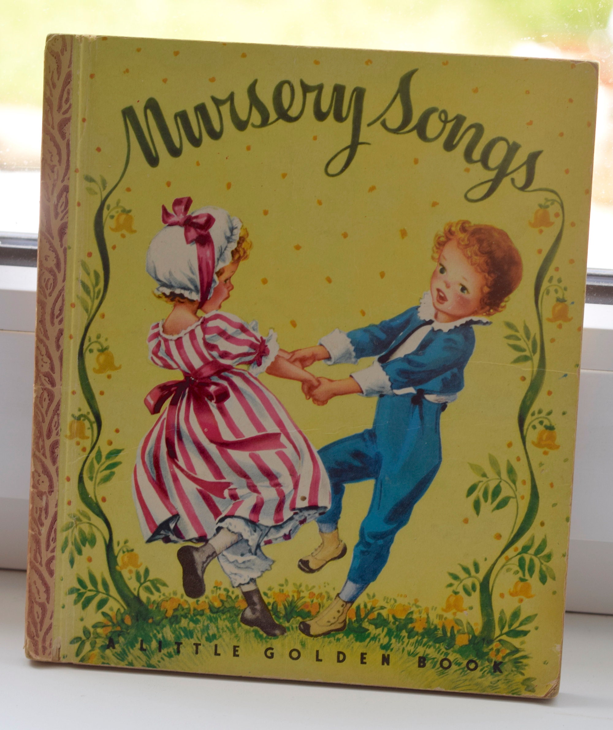 Antique 1940s Nursery Songs Book. Charming Colorful Artist Etsy