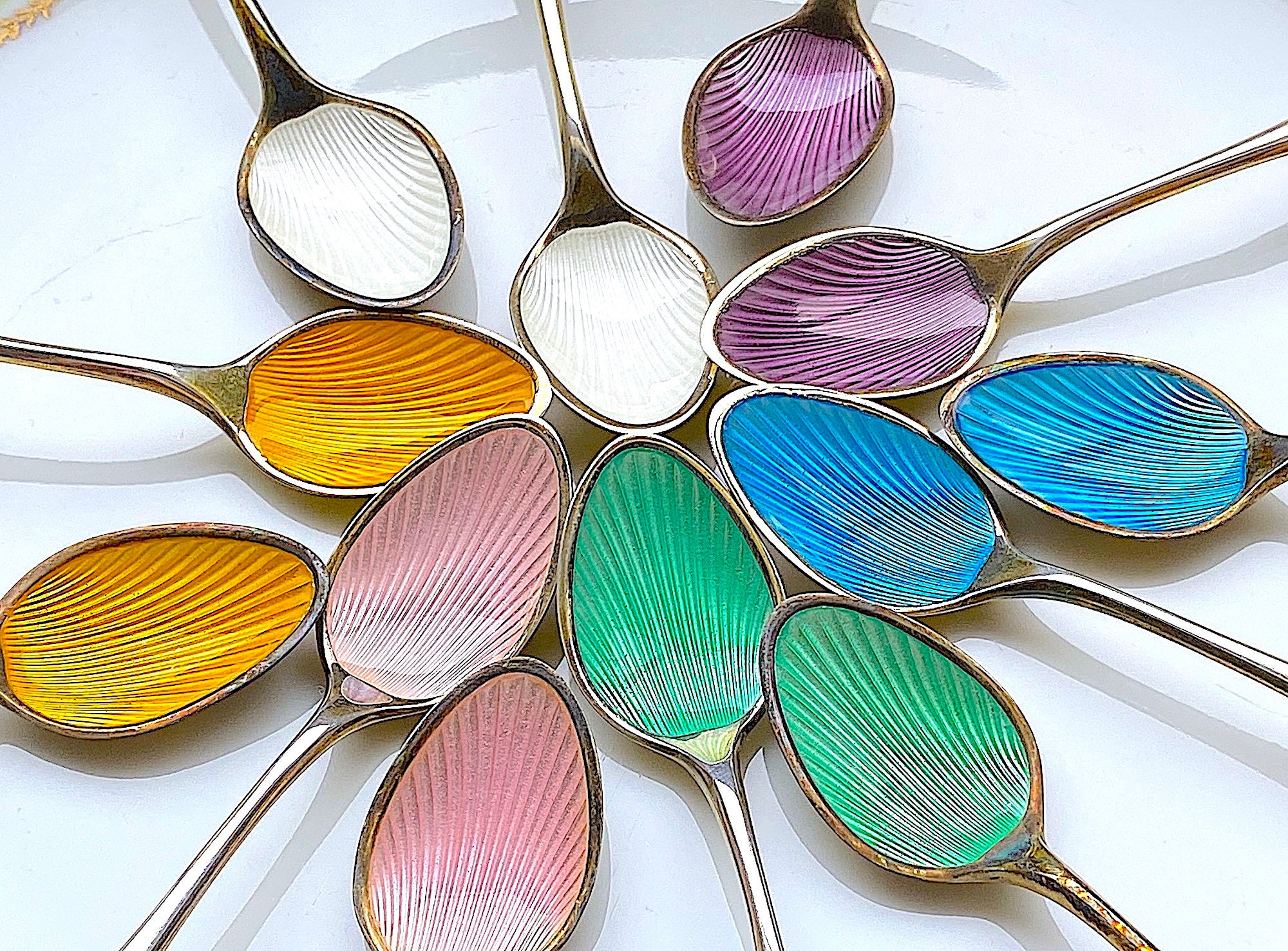 ヴィンテージ フリガスト スターリングシルバー エナメル デミタス