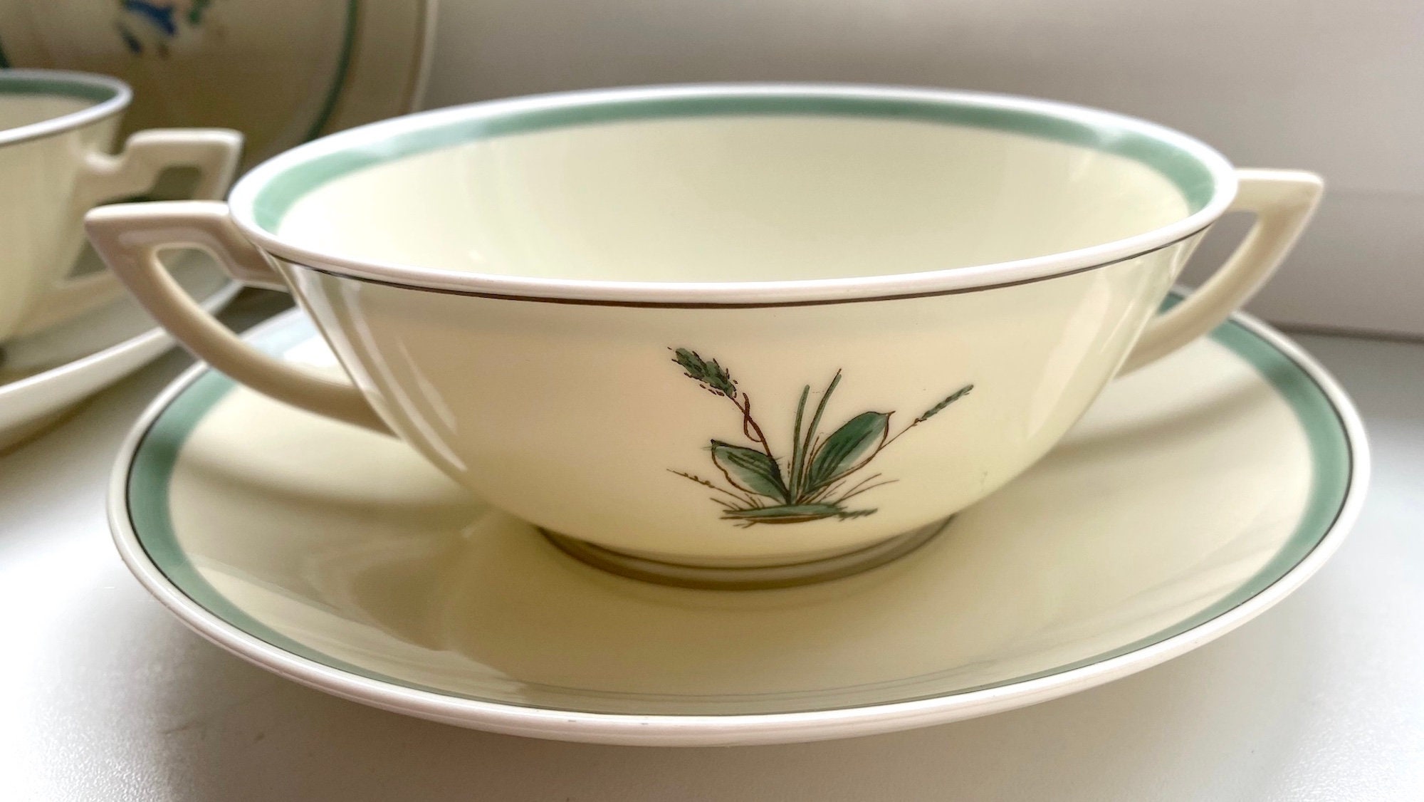 Rare Two Handle Consomme Cup and Saucer Set Royal Copenhagen Etsy