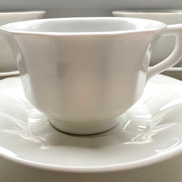 Gold White Tea Cup Etsy