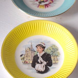 Vintage Egersund 1950s Decorative Candy Plates. Elegant Romantic Era Ladies Motive. Made in Norway. Fine Heirloom Quality. Collectors Item image 2