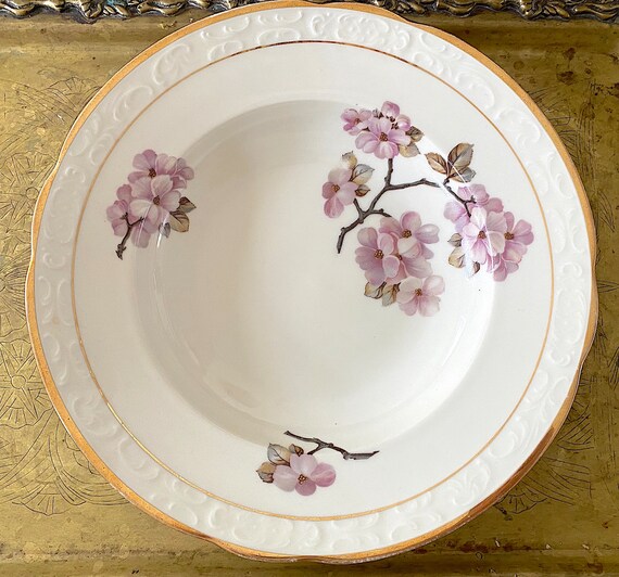 RARE Nordic Sakura Pastel Pink Cherry Blossom W/gold Fine 