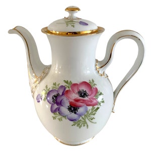 Vintage Rosenthal Kaffeekanne: Französische Anemone mit goldenem Akzent