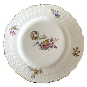 Royal Copenhagen Frijsenborg Side, Cake, Bread, Orange Green Peony Plate. Vintage 1940-50s Denmark. Heirloom Quality. Sold per Plate