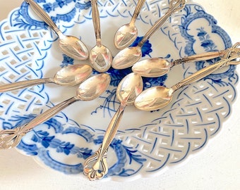 Beautiful Frigast Belle Époque Art Nouveau Vintage Silver Plate 1940s Classic Demitasse Spoon. Heirloom Collectible. Sold per Spoon