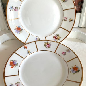 Rare Vintage 1950s TIrshcenreuth Bavaria Gold Floral Henriette. Fine Porcelain Side/Cake Plate. 15 cm. Sold per Plate