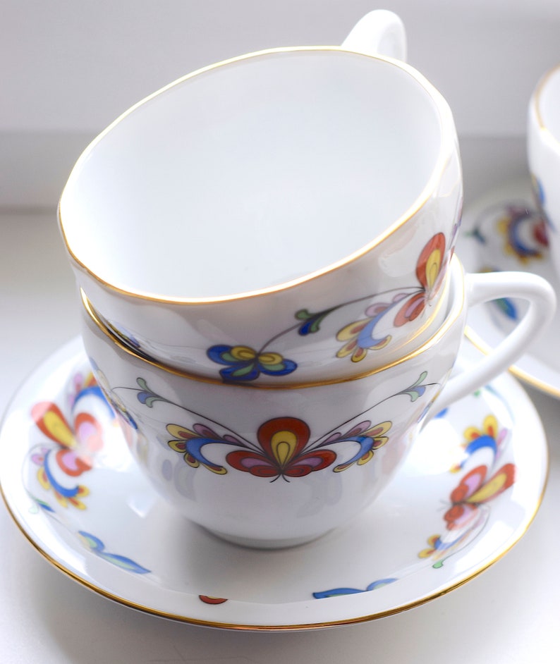 Large Tea Cup & Saucer. Porsgrund Vintage 1990s Farmers ...