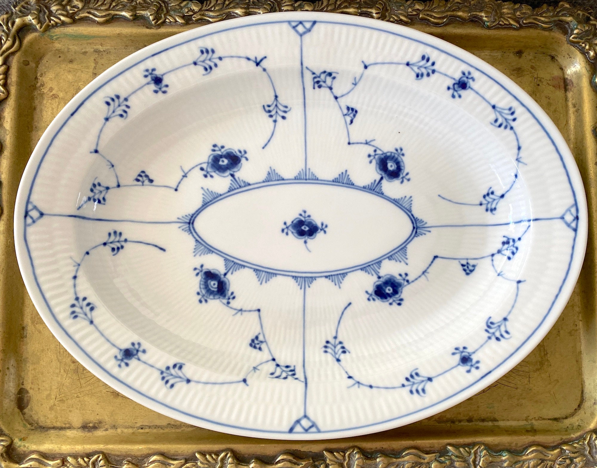 ロイヤルコペンハーゲン ブルーフルート プレーンオーバルディープ