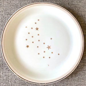 Assiette Star Astro Bing et Grøndahl : vaisselle moderne Mid-Century en porcelaine