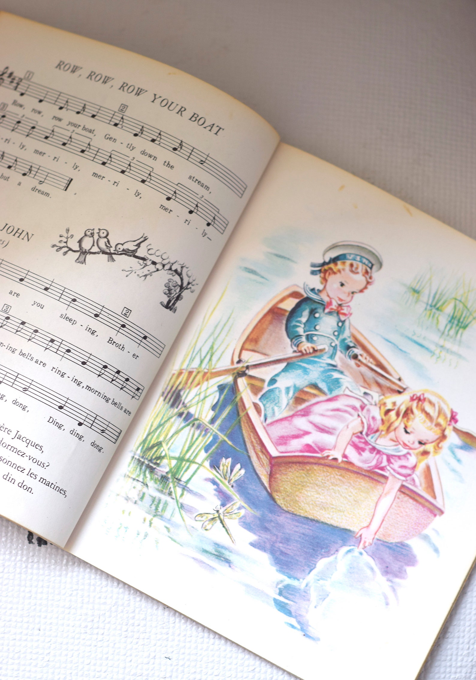 Antique 1940s Nursery Songs Book. Charming Colorful Artist Etsy