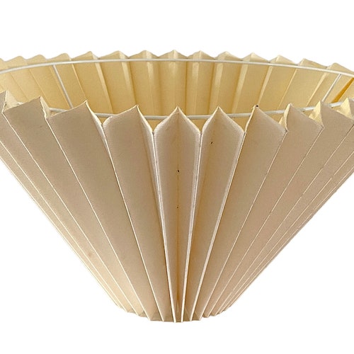 Classic Off White with Delicate Dot Pattern. Textile Nordic Pleated 