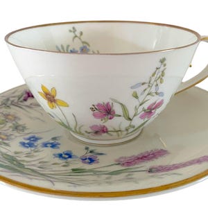Rare Large Tea Cup and Saucer Set. Vintage 1950s Krautheim Selb Bavaria Wiesengrund Bergeschohn. Sold per Set. Assorted Motives