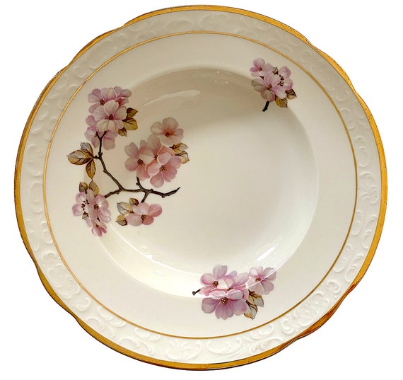 RARE Nordic Sakura Pastel Pink Cherry Blossom W/gold Fine 