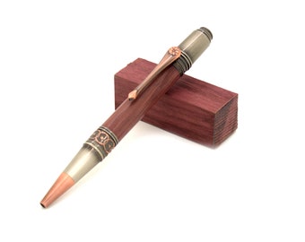 Purpleheart Fine Writing Pen - Handmade Art Deco Pen