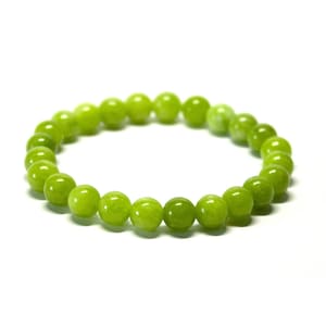 Peridot Bracelet 8mm, Peridot Beaded Bracelet, Mens Bracelet, Unisex Bracelet, Womens Bracelet, Stretch Bracelet