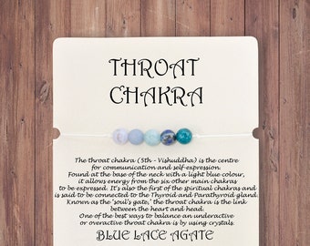 Throat chakra, Thyroid Bracelet Healing Bracelet Thyroid Disorders Bracelet Gemstone Bracelet Chrysocolla Aquamarine Angelite